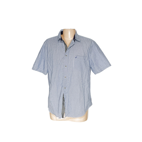 Nautica Men's Blue Short-Sleeve Shirt - Picture 1 of 4